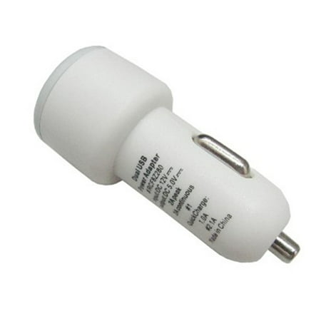 Dc Rapid Mini Charger - Car DC 3.1-Amp Rapid Adapter 2-Port USB Plug-in Charger Compact White Compatible With Alcatel Onyx - LG V50 ThinQ 5G, G8 ThinQ - Motorola Moto G7 Power Play - Nokia 3.1 Plus