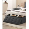 thumbnail image 2 of Wubio Folding Storage Ottoman Bench, Multi-Functional Ottoman Foot Rest, End of Bed Bench, Storage Chest for Living Room, Bedroom, Hallway, Entryway, Holds Up to 700 lbs (Black, 43 Inches), 2 of 7