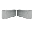 thumbnail image 2 of 2 Sofa Armrest Cover Polyester Solid Color Removable Armchair Cover Solid Color Armrest , Gray, 2 of 7