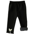 thumbnail image 2 of piuwrlz Girls Boys Winter Thick Velvet Pants for Kids Long Plush Cotton Sweatpants Black Size 3 Years, 2 of 6