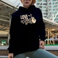 thumbnail image 2 of Love to Golf Quote with a Heart & Clubs in a Bag, Golf Player, Golfing or Golfer Themed Merch Gift, Navy Blue Hooded Sweatshirt or Hoodie, X-Large, 2 of 5