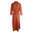 thumbnail image 4 of Dresses For Women 2022 Casual Shirtdress For Notched V Neck Stand Collar Button Down Belted Dresss, 4 of 4