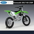 thumbnail image 2 of Welly 1:10 Kawasaki 2017 KX 250F Alloy Motorcycle Model High Simulation Diecast Metal Motorcycle Model Collection Children Gifts, 2 of 6