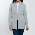 thumbnail image 4 of Elsie & Zoey Archer Long Sleeve Herringbone Long Length Blazer for Women, 4 of 7
