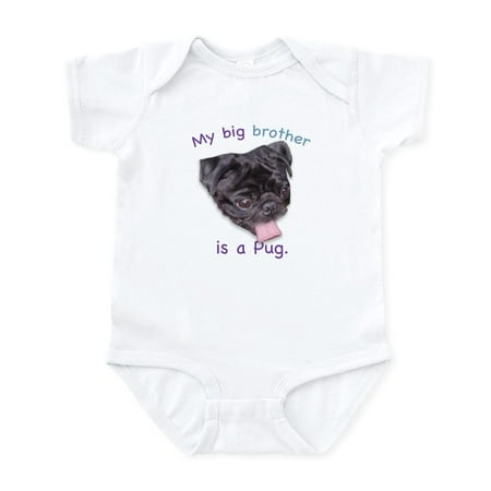 

CafePress - My Brother Is A Black Pug Infant Creeper - Baby Light Bodysuit Size Newborn - 24 Months