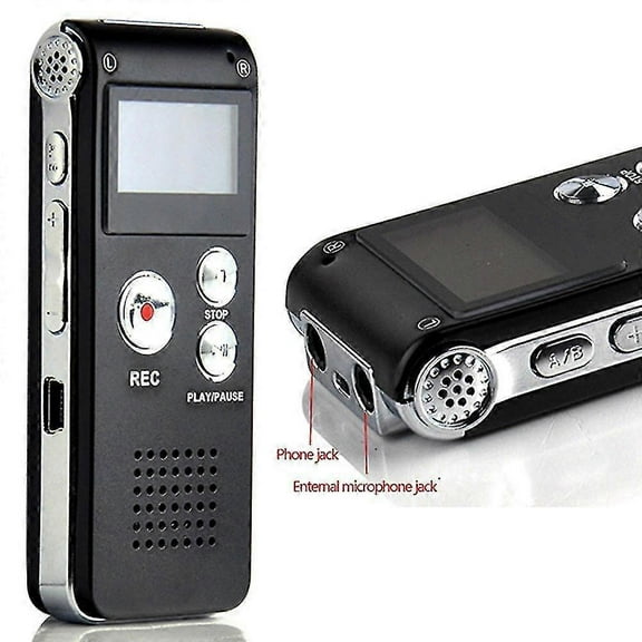 Digital Voice Recorder 16gb Voice Recorder With Playback For Lectures - Usb Rechargeable Dictaphon Upgraded Small Tape Recorder