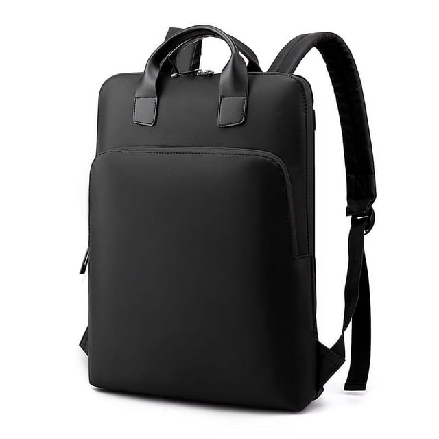 Bolso de hombro doble con un solo hombro para hombre, mochila informal ligera para ordenador de negocios (negro)
