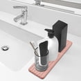 thumbnail image 1 of Almohadilla de barro de diatomita | Alfombra absorbente de agua de aislamiento térmico | Diseño de flor hueca | Cojín de taza de té de mesa | Blanco/Gris/Verde | 40x10x1cm | 1 ud., 1 of 4