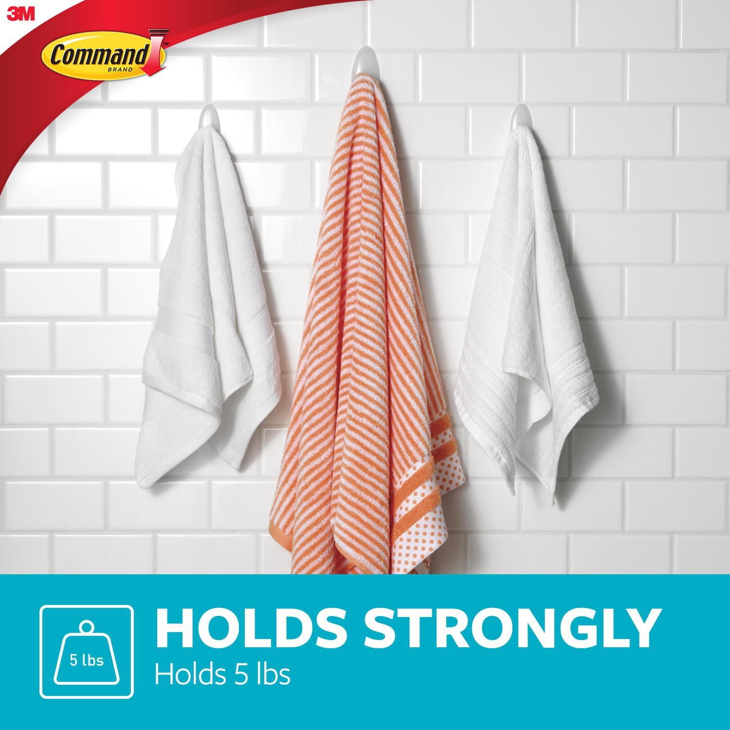 Command™ Bath Towel Hooks Bath17-3ESF