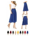 thumbnail image 7 of Women's Flared Lightweight Elastic Midi A-line Skirt, 7 of 7