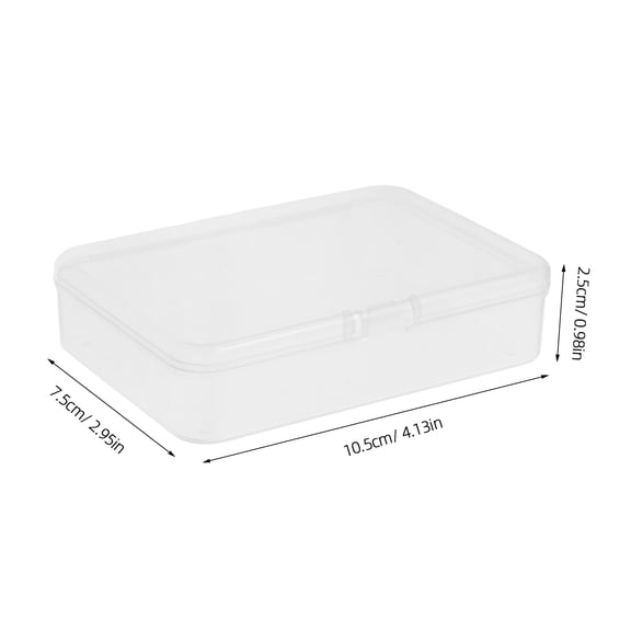 Amosfun 10Pcs Clear Plastic Storage Containers Stackable for Game Card and Small Accessories Storage