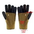 thumbnail image 3 of QSAWXQZ Unisex Convertible Fingerless Gloves with Mitten Flap Women Men Two Tone Knit Flip Top Winter Mittens Multicolor Free Size, 3 of 6