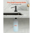 thumbnail image 4 of VEVOR Soap Dispenser for Kitchen Sink, Stainless Steel Built in Sink Soap Dispenser with 17OZ Refillable Bottle, Countertop Dish Soap-Dispenser with 360° Rotation Pump Head, for Kitchen Bathroom, 4 of 9