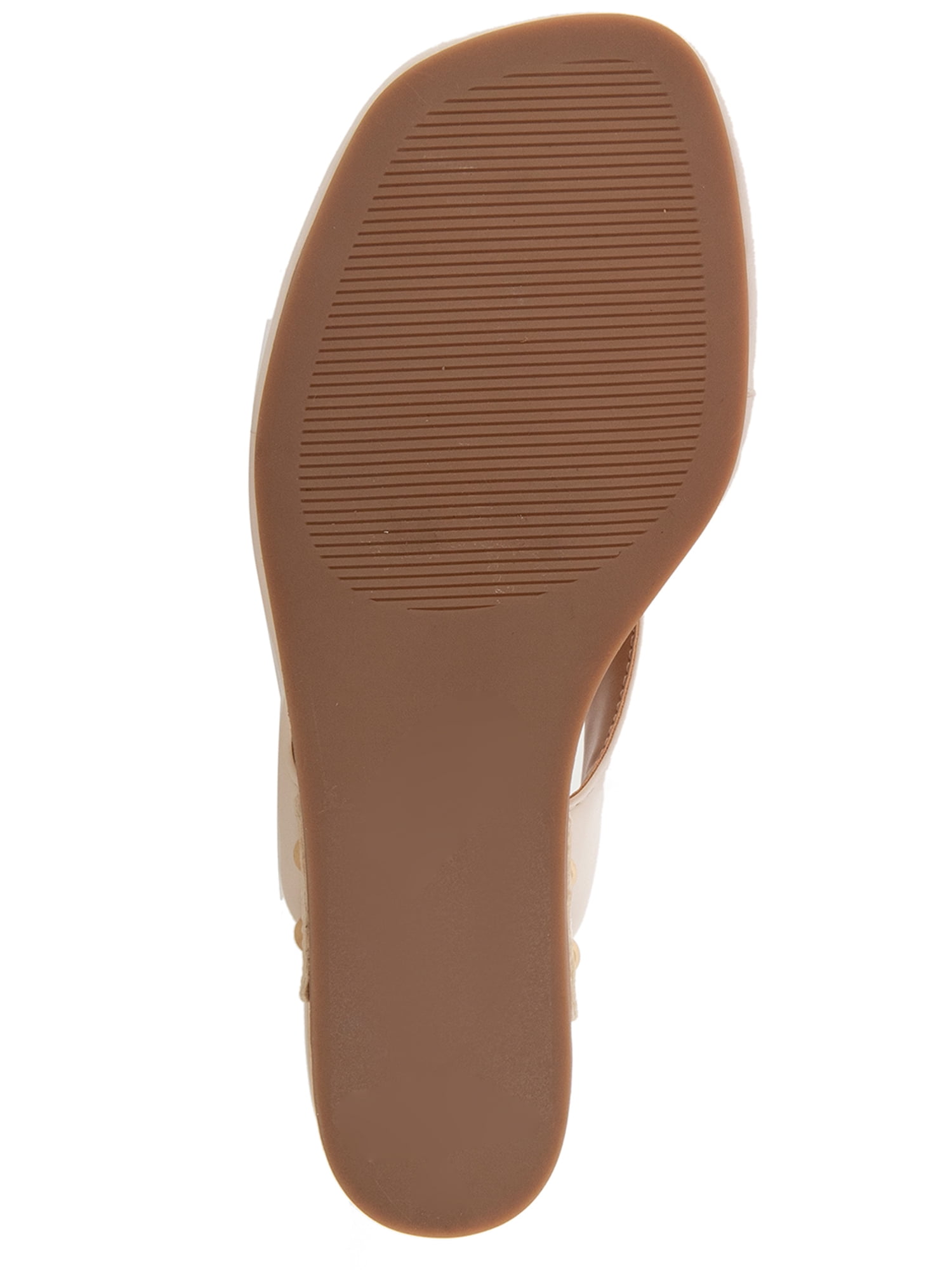 Kensie Women's Nolita Thong Faux Wood Wedge