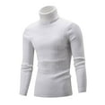 thumbnail image 4 of Floleo Winter Men's Turtleneck Sweater Clearance Men Casual Long Sleeve Retro Twisted Knitted Pullover Sweaters, 4 of 6