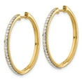 thumbnail image 2 of 14k Diamond Hinged Hoop Earrings, 2 of 4
