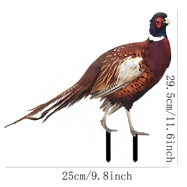 Pheasant Garden Decoration Outdoor Statue Sculpture Decor Outdoor ations Chicken Lawn ation Hen Stake Sign Chicken Yards Stake Lawn Ornament