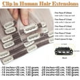 thumbnail image 4 of SEGO Clip in Hair Extensions Human Hair 100% Real Remy Hair 10-24 inch Full Head Thick Hair Pieces Silky Straight Balayage Hair Cleanrance, 4 of 9