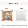 thumbnail image 3 of Boho Vintage Throw Pillow Cover Carpet Orange Pattern Antique Ethnic Decorative Pillow Cases Home Decor Square 18x18 Inches Pillowcase, 3 of 6