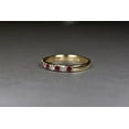 thumbnail image 2 of Ruby CZ Diamond Wedding Eternity Band Ring Anniversary Christmas Gift Idea 925 Sterling Silver Yellow Gold Plated Gemstone Jewelry For Women Gift, 2 of 5