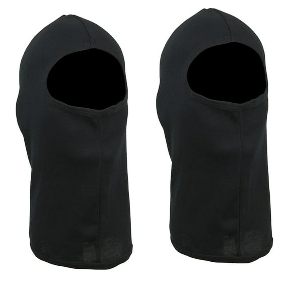 Raider, 1810, Balaclava Full Face Mask Black PREMIUM - Poly/Cotton Blend - Pack of 2