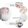 thumbnail image 5 of Shower Curtain, Summer Orange Pink Purple Flower Waterproof Shower Curtain Set with Hooks for Bathroom Showers,Stalls and Bathtubs,72x84In Watercolor Green Leaves, 5 of 9