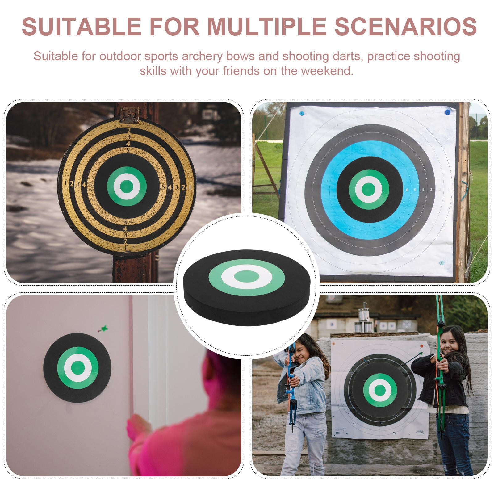 ELAYARD Portable Eva Archery Target with Wear Resistant Design for Outdoor Bow Practice and Reusable Arrows