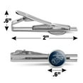thumbnail image 3 of Marine Corps USMC Gray on Blue Eagle Globe Anchor Logo Officially Licensed Round Tie Bar Clip Clasp Tack Silver Color Plated, 3 of 6