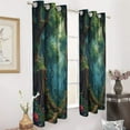 thumbnail image 3 of Forest Study Room Living Kitchen Bedroom For Blackout Curtain Printed 2 Panels, 3 of 6