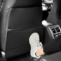 Car Rear Seat Protection Pad Kick Guard Storage Organizer Waterproof Scratch Proof Synthetic Leather Car Interior Protector for Kids Pets