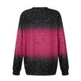 thumbnail image 4 of Sakmal Pink Sweatshirts for Women Christmas Crew Neck Tops Santa Claus Fashion Sweatshirt for Women, 4 of 5