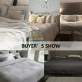 thumbnail image 6 of Simple&Opulence 100% Washed Linen Duvet Cover Set with Embroidered,King Size(104"x92"),3 Pieces Soft Farmhouse Comforter Set with Button Closure,1 Duvet Cover and 2 Pillowshams(Natural Linen), 6 of 8