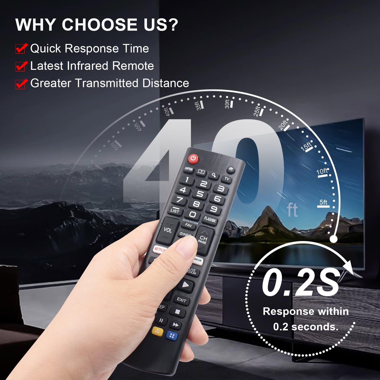 Universal Remote Control for LG TV Remote, Only Compatible with All Models for LG Brand