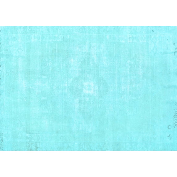 Ahgly Company Indoor Rectangle Persian Light Blue Traditional Area Rugs, 7' x 10'