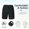 thumbnail image 3 of Balery Constellation Mens Swim Trunks Swim Shorts for Men Quick Dry Inseam Beach Shorts with Compression Liner Pocket-Large, 3 of 9