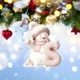 thumbnail image 4 of Uxgjfwu Snowman Ornament Pink 2D Acrylic Design for Christmas Tree Decoration, Holiday Hanging Decor for Home and Party, Flat lightweight Piece for Festive Scene Setup, 4 of 5