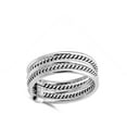 thumbnail image 4 of Bali Rope Design Bar Hold Wedding Ring .925 Sterling Silver Band Jewelry Female Male Unisex Size 5, 4 of 4