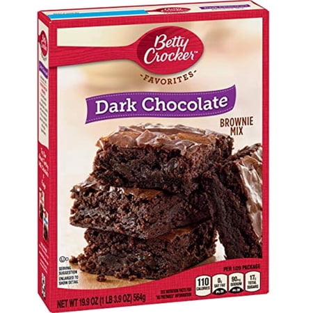 Betty Crocker Brownie Mix Dark Chocolate Family Size 19.9 Oz Box (Pack Of 12)
