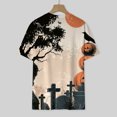 thumbnail image 6 of WOLIAUO Funny Mens Halloween Crewneck T-Shirt Lightweight Breathable Short Sleeve Mens Summer Shirts for Everyday, Shirts for Men Graphic Print Tops 2XL White, 6 of 8