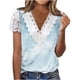 thumbnail image 3 of TaTaai Spring Summer Floral Printed Pullover Top for Women, Casual V Neck Short Sleeve Blouse with Lightweight Loose Fit Design for Daily Wear & Warm Weather Gift, 3 of 5