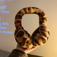 thumbnail image 7 of Leopard Earmuffs Plush Earmuffs Winter Warm Foldable Earplugs Cold Protection Women Ear Cover Cycling Anti-freezing Accessories (beige), 7 of 7
