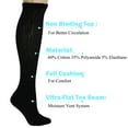 thumbnail image 3 of Men's Therapeutic Knee High Socks - 3 Pairs, Non-Binding Cushioned Cotton Blend for Swelling & Comfort (Fits Shoe Sizes 9-15), 3 of 4