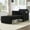 Black + Chenille + 1 Seat + Foam, variant on Upholstered Convertible Sleeper Sofa, 31.5" Pull Out Sofa Bed with 5-Position Adjustable Backrest, Side Pockets and a Storage Basket, Fold Out Chair Bed, Lounger For Living Room, Apartment, Grey