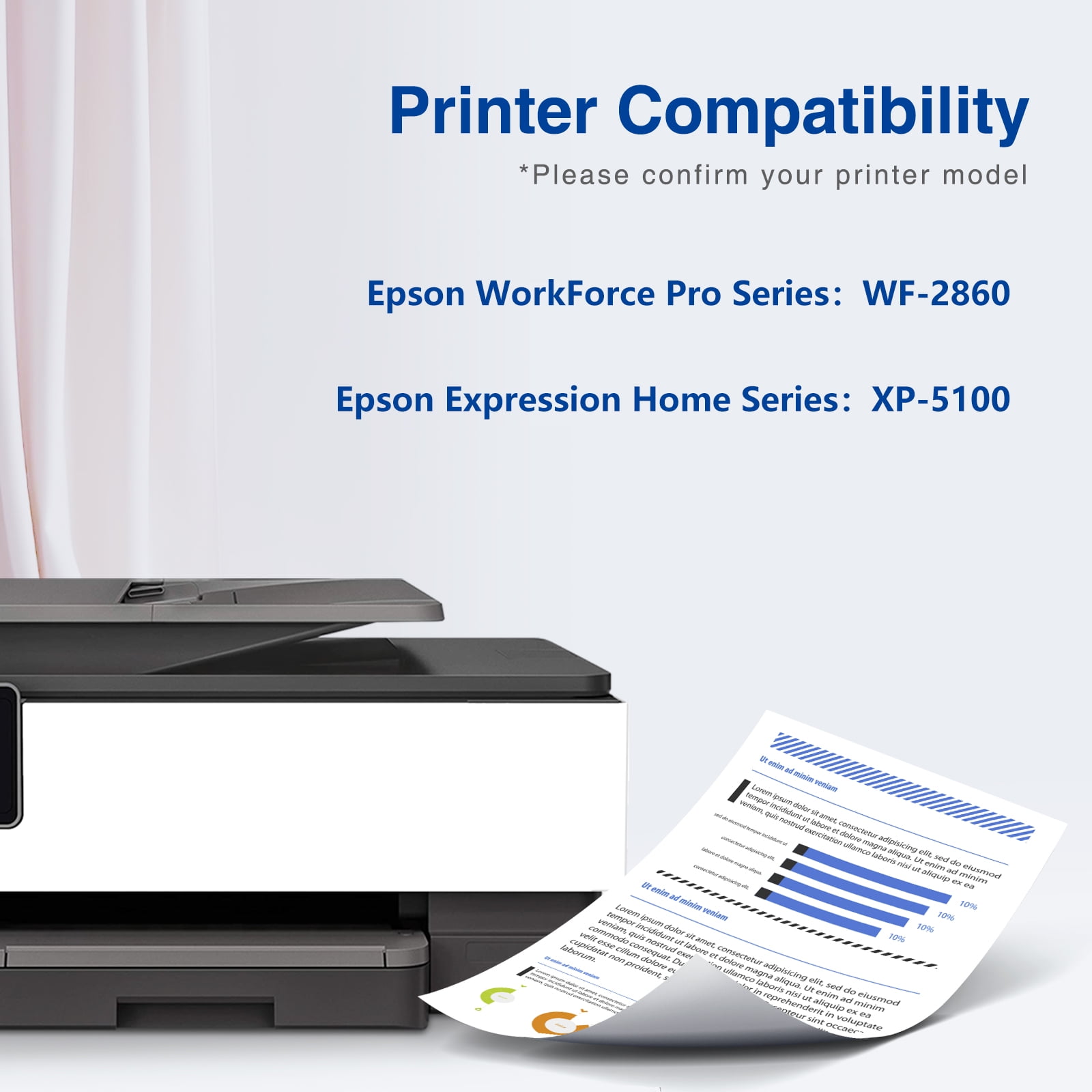 Kingjet Compatible with Epson 202 Ink Cartridges for Epson Ink 202 for WF-2860 XP-5100 Printer (Black Cyan Magenta Yellow, 4-Pack)