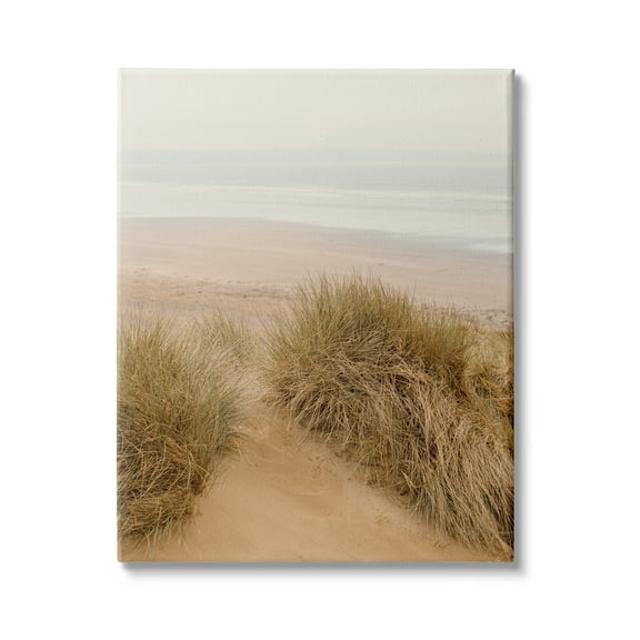Stupell Indtries Sun Bleached Beach Coast Tall Grass Sand Dunes,36 x 48,Design by Ian Winstanley