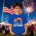 thumbnail image 2 of MuXiKeJi Clothes 250 Anniversary USA Shirt for Girls America 250 Shirt Short Sleeve Patriotic Flag Print Cute Tops 1776-2026 Tshirt Kids, 2 of 4