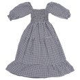 thumbnail image 1 of 1 pieza de vestido a cuadros para mujer, vestido de cuello cuadrado, vestido de verano, vestido de cintura elástica HOMEMAXS MX11624487, 1 of 6