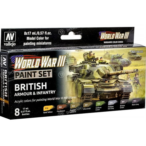 Model Color: WWIII Paint Set - British Armour & Infantry