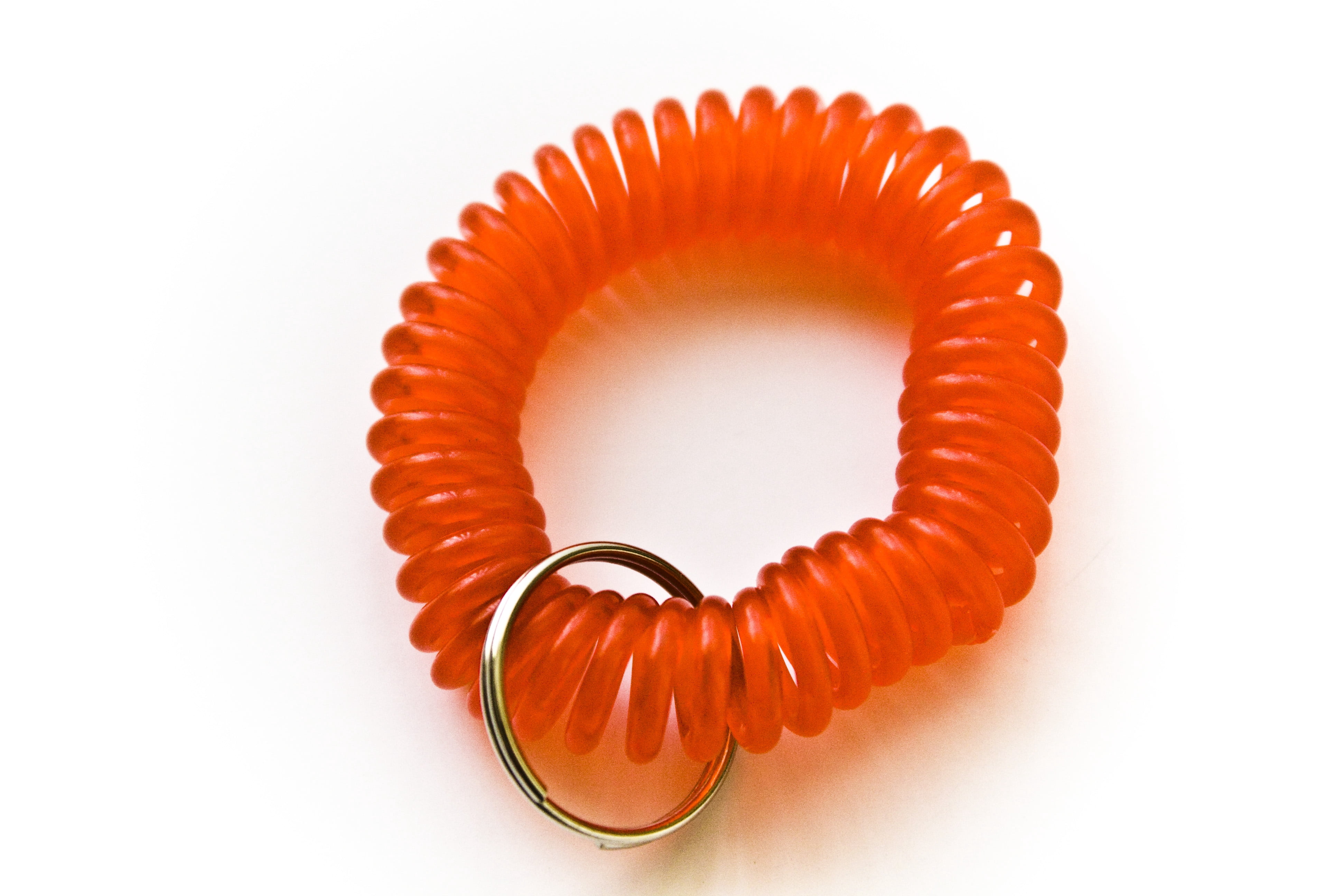 100pcs Assorted Mix 6 Colors Soft Spring Spiral Wrist Coil Elastic Wrist Band Key Ring Chain by OnDepot