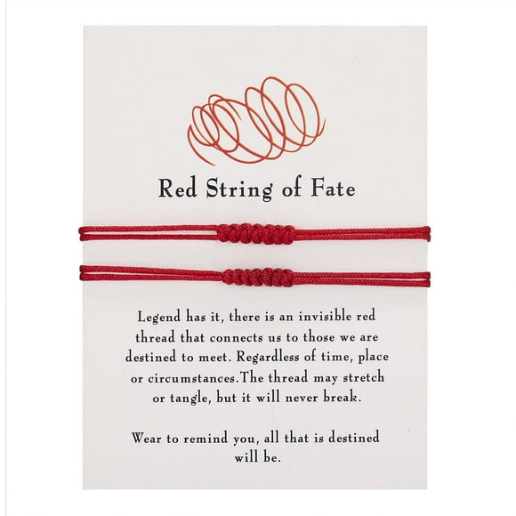 RYRDWP Red Knotted Rope Bracelet Length Card Bracelet Bracelet
